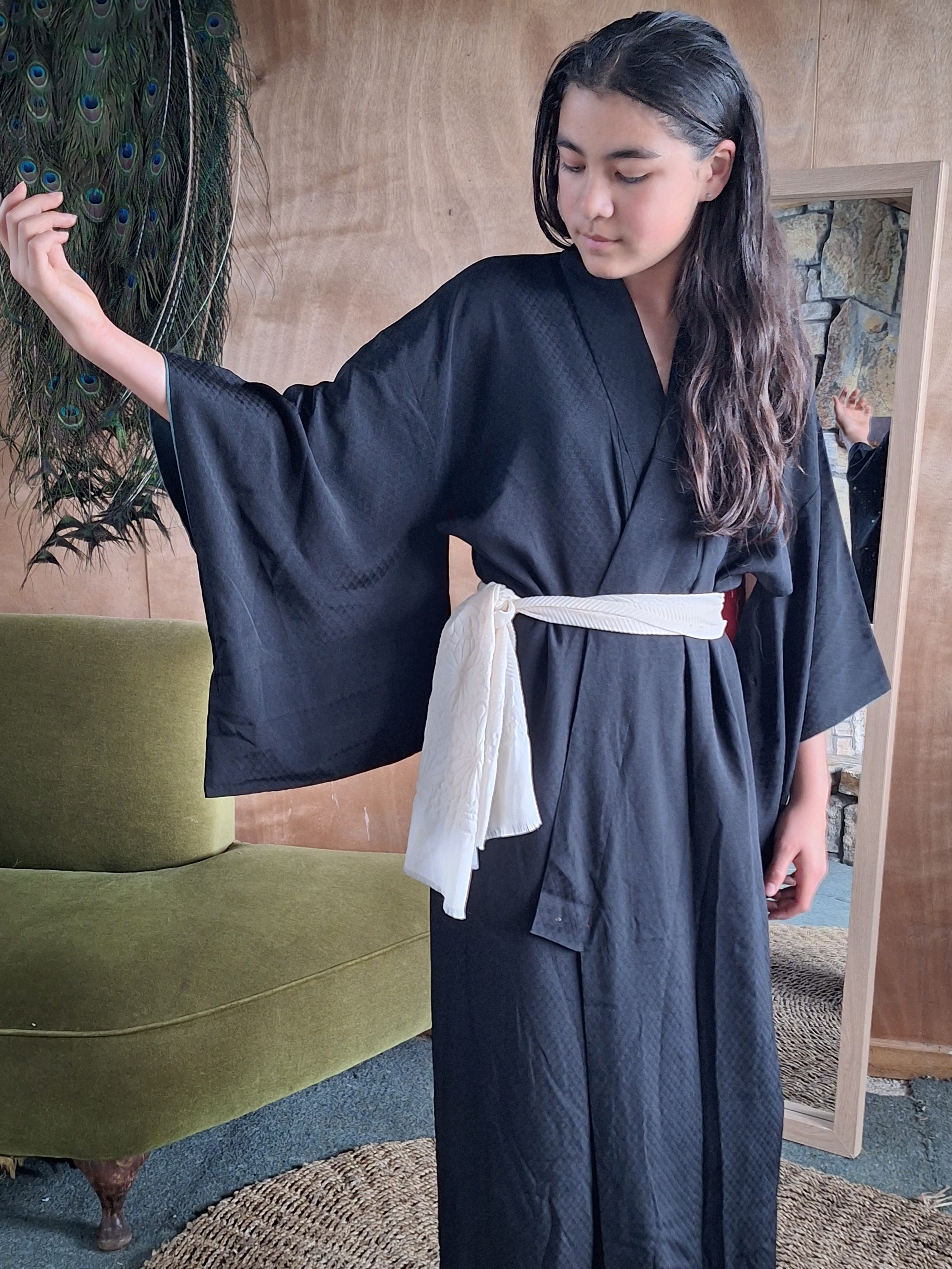 Kimono - black silk 1